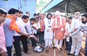 कैबिनेट मंत्री गुरु खुशवंत साहेब ने लोधी समाज भवन में किया पेवर ब्लॉक कार्य का भूमिपूजन
