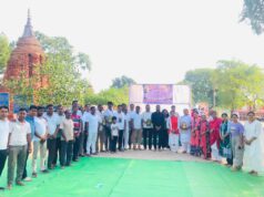 सिद्धेश्वर मंदिर परिसर में धूमधाम से मनाया गया 12वां अंतरराष्ट्रीय योग दिवस