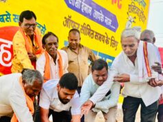 गृह ग्राम कोड़ापार में जनपद सदस्य अनुराग साहू ने कराया प्रथम विकास कार्य का भूमिपूजन