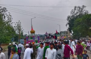 शांतिपूर्ण तरीके से मनाया गया मोहर्रम का पर्व,निकाली गई ताजिया,लोगों ने जगह जगह किया स्वागत