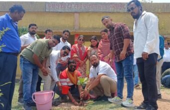 विश्व पर्यावरण दिवस के अवसर बांकीमोंगरा भाजपा मंडल ने किया वृक्षारोपण
