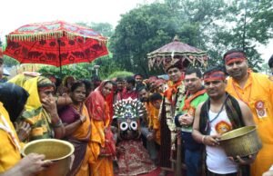 बालकोनगर में आयोजित जगन्नाथ रथ यात्रा उत्सव में उमड़े श्रद्धालु