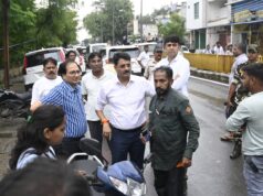 बारिश से प्रभावित क्षेत्रों का कलेक्टर-एसएसपी ने किया निरीक्षण जल भराव से निपटने बनेगा स्थायी एक्शन प्लान