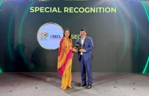 पर्यावरण संरक्षण एवं हरित पहल के लिए एसईसीएल को मिला ‘ग्रीन ट्रांज़िशन लीडरशिप अवॉर्ड’