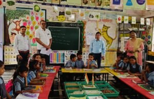 संकुल प्राचार्य ने किया संकुल के शालाओं का औचक निरीक्षण
