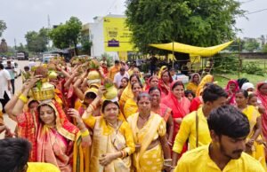 पाली नगर में गाजे-बाजे के साथ शुरू हुआ श्री राधा कृष्ण धाम प्राण प्रतिष्ठा महोत्सव, कलश यात्रा में उमड़ी भारी भीड़