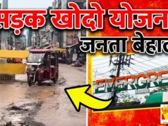 रायपुर में सड़क खोदो योजना से जनता बेहाल, एवरग्रीन चौक और गोल बाजार मार्ग पर तीन दिनों से खुला पड़ा है गहरा गड्ढा