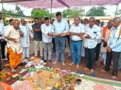 साहू छात्रावास में भक्त माता कर्मा मंदिर निर्माण का भूमि पूजन संपन्न, सामाजिक सहयोग से बनेगा भव्य आस्था केंद्र