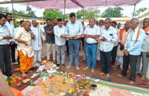 साहू छात्रावास में भक्त माता कर्मा मंदिर निर्माण का भूमि पूजन संपन्न, सामाजिक सहयोग से बनेगा भव्य आस्था केंद्र