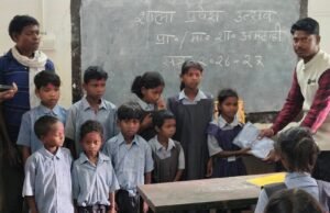नवीन माध्यमिक शाला अमटाही में हर्षोल्लास के साथ मनाया गया शाला प्रवेश उत्सव, जनपद सदस्य मुनेलाल नागवंशी रहे शामिल