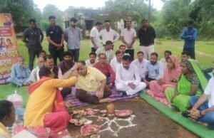 केदमा में मंत्री राजेश अग्रवाल ने किया महतारी सदन का भूमि पूजन