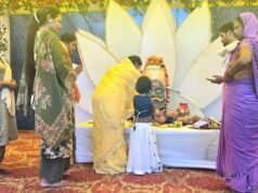 251 पार्थिव शिवलिंग रुद्राभिषेक उत्सव में शामिल हुईं प्रदेश उपाध्यक्ष रंजना डीपेंद्र साहू, भगवान शिव का लिया आशीर्वाद