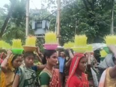 छत्तीसगढ़ की पारंपरिक लोक संस्कृति और आपसी भाईचारे के पर्व भोजली के अवसर पर शनिवार को घंटाघर ओपन थिएटर मैदान से भव्य भोजली यात्रा निकाली गई