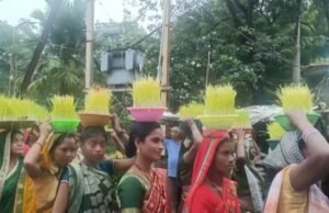 छत्तीसगढ़ की पारंपरिक लोक संस्कृति और आपसी भाईचारे के पर्व भोजली के अवसर पर शनिवार को घंटाघर ओपन थिएटर मैदान से भव्य भोजली यात्रा निकाली गई
