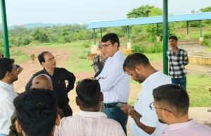 कलेक्टर ने निर्माणाधीन गौ अभ्यारण्य का किया निरीक्षण फेसिंग कार्य तत्काल प्रारंभ करने दिए निर्देश