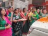 संत रविदास की जन्मस्थली की पावन मिट्टी से युक्त कलश एवं रथ का सरगुजा में भव्य स्वागत