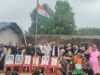 कर्मा विद्यालय सामोदा में शान से लहराया तिरंगा।