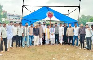 वक्रतुण्ड परिवार ने किया गणेशोत्सव पूर्व मंडप एवं भूमि पूजन