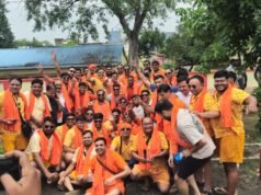 बोल बम’ के जयघोष के साथ 125 शिवभक्तों की टोली बाबाधाम के लिए रवाना