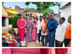 जिला पंचायत सभापति मोनिका देवांगन के प्रयासों से दोनर में हुआ सीसी रोड निर्माण कार्य का भूमि पूजन