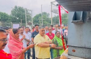 मंत्री राजेश अग्रवाल ने केदमा में , 33/11 केवी सब स्टेशन का किया लोकार्पण