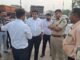 ध्यानचंद चौक से रिसदी चौक तक सड़क निर्माण का कलेक्टर-एसपी ने किया निरीक्षण