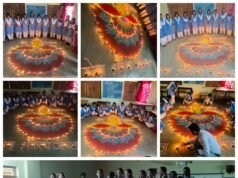 दीपों से जगमगाया विद्यालय प्रांगण