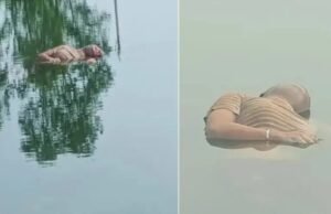 मुरुम खदान के तालाब में तैरता मिला अज्ञात महिला का शव, इलाके में मची सनसनी