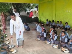 सेवा समर्पण अभियान: ग्राम भोथली के स्कूल में बच्चों ने संजोए ‘विकसित भारत 2047’ के सपने, शिक्षाविद बेदराम खूंटे ने दिया भव्य न्योता भोज
