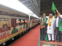 मुख्यमंत्री तीर्थ दर्शन योजना – मथुरा-वृंदावन के लिए 800 वरिष्ठ यात्रियों का जत्था रवाना