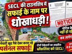 SECL टाउनशिप में सफाई व्यवस्था रामभरोसे: ठेकेदारों को नोटिस के बावजूद नहीं सुधरे हालात, निवासियों में आक्रोश