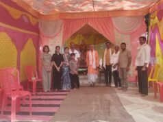 नवरात्रि की नवमी पर्व पर ग्राम पटासी मां दुर्गा के दरबार में पहुंचीं जनपद सदस्य अर्पिता सिंह बघेल
