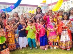 मां कल्याणिका पब्लिक स्कूल में गरबा के साथ मनाया गया नवरात्र महापर्व