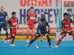 उप मुख्यमंत्री श्री अरुण साव ने की खिलाड़ियों की हौसला अफजाई, मैच देखने पहुंचे हॉकी स्टेडियम